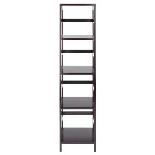 Libreria stretta a 4 sezioni da 55" color espresso