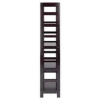 Libreria stretta a 4 sezioni da 55" color espresso
