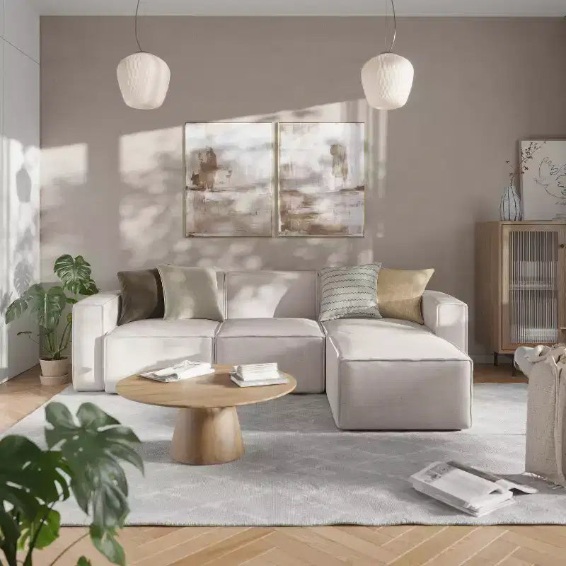 Divano componibile di lusso, seduta pouf